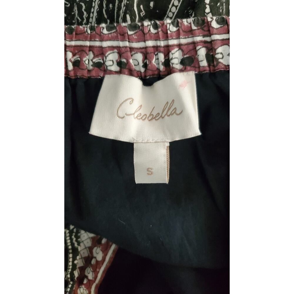 CLEOBELLA Printed Cottage-Core Lightweight-Cotton Front Button Midi Dress Small - Picture 5 of 6